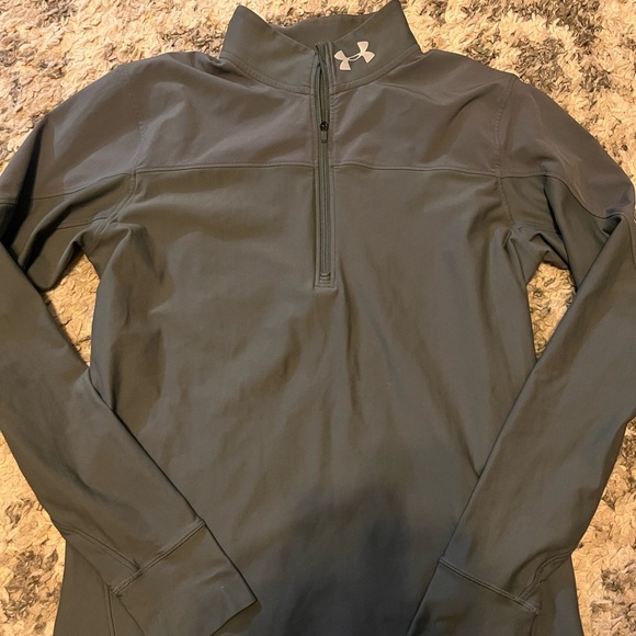 Under Armour Jackets & Blazers - Under Armour run grey fitted Quarter-Zip Top